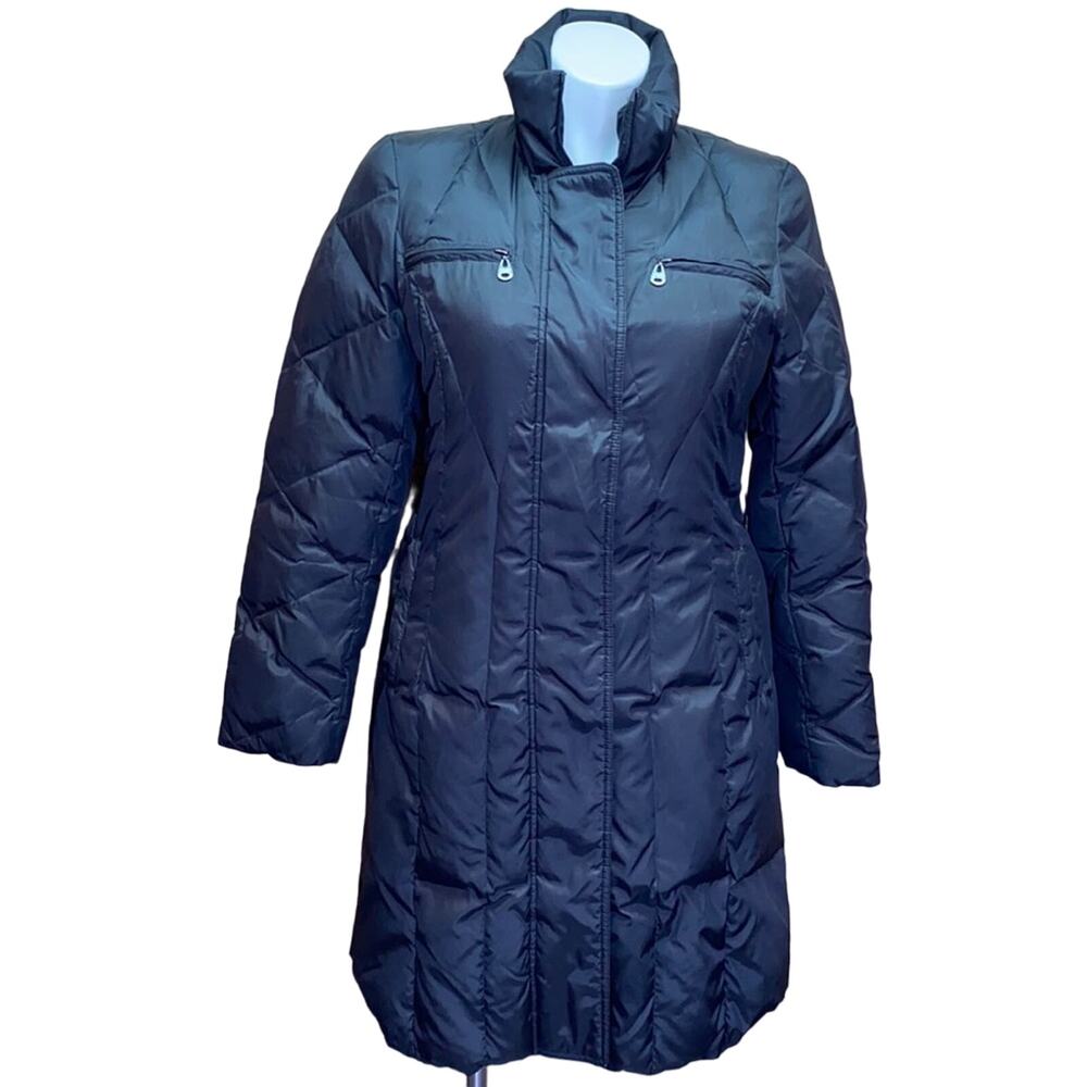 Marc New York Andrew Marc Dark Grey Long Puffer Down Jacket Size Large